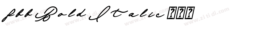 fbb Bold Italic字体转换